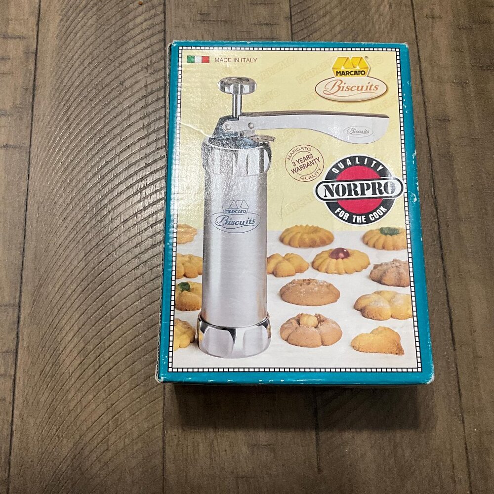 Marcato Biscuits Cookie Press With 20 Discs Christmas Holiday Cookies Baking